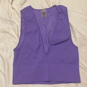 Purple cropped top